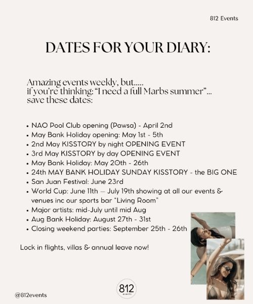 Dates for your diary